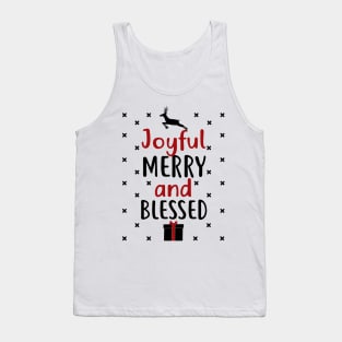 Joyful, Merry and Blessed Christmas Shirt Tank Top